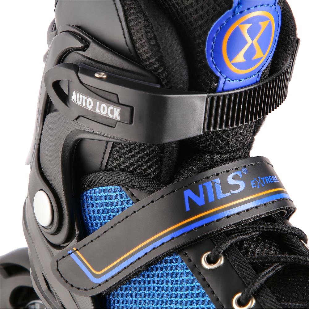 2in1 Inliner Schlittschuhe Gr. 39-43, Schwarz-Orange, verstellbar | NILS EXTREME NH18188A
