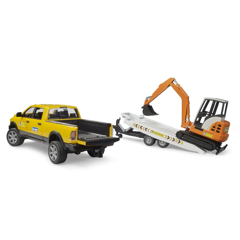 Bruder 02546 RAM Rental Service mit Minibagger, 1:16