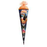 Roth Schultüte Monstertruck Fire, 85cm, eckig, Rot(h)-Spitze, Tüllverschluss, Folieneffekt