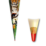 Roth Schultüte Tiger, 85cm, eckig, Rot(h)-Spitze, Tüllverschluss