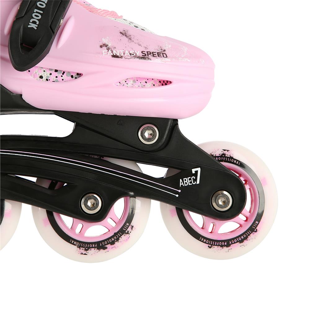 4in1 Inliner Schlittschuhe Rollschuhe Gr. 31-34, Rosa, verstellbar | NILS EXTREME NH18331