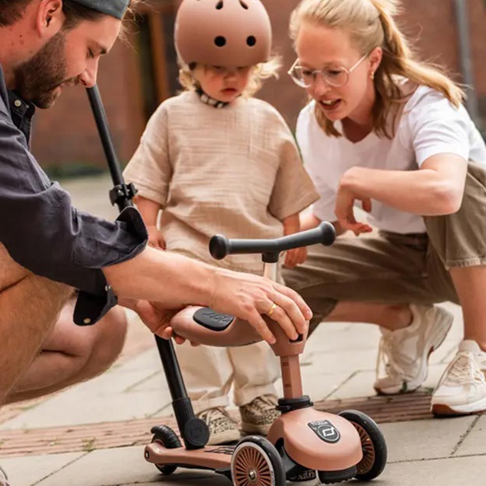 Scoot & Ride Highwaykick 1 Push and Go, mocha - Kinderroller mit Schiebestange
