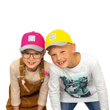 Roth ReflActions Kinder-Basecap Roar, Gelb, 5-8 Jahre, 50-54cm, mit reflektierendem Schirm