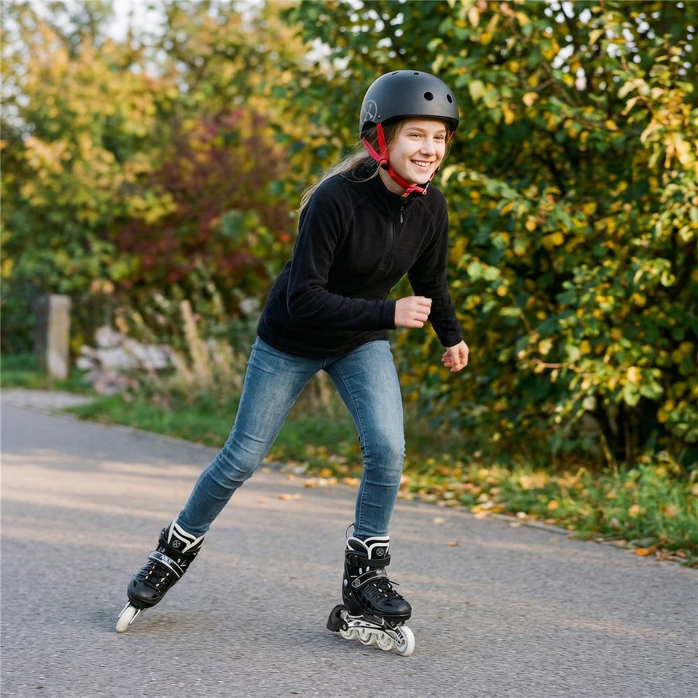 NILS EXTREME MTW001-2 Helm Größe S 52-56 cm Schwarz - Schutzhelm für Skateboard Inliner Roller Helm
