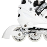 4in1 LED Inliner Schlittschuhe Rollschuhe Gr. 31-34, Weiß, verstellbar | NILS EXTREME NH10905