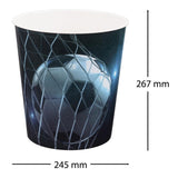 Idena Papierkorb, Fußball - 9 Liter Mülleimer/Apfalleimer aus Kunststoff