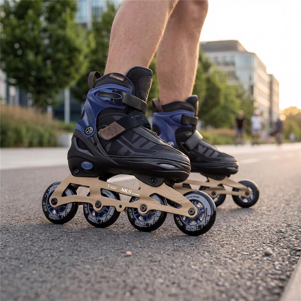 Inlineskates Inliner Gr. 39-42, Dunkelblau, größenverstellbar | NILS EXTREME NA684 VELTO