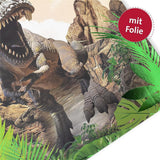 Roth Zeugnismappe Dinosaurier Tyrannosaurus mit Folie, mit 10 A4 Klarsichthüllen