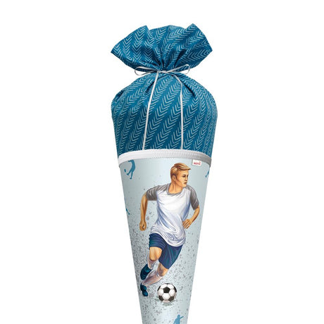 Roth Schultüte Lieblingsstück Traumtor Fußball, 70cm, rund, Rot(h)-Spitze, mit Stoffverschluss