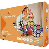 Cleverclixx Kompakt-Bausatz in Pastellfarben 36 Teile, kleines Erweiterungsset, Magnetspielzeug
