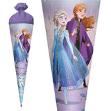 Roth Schultüte Disney Frozen, 70cm, rund, Rot(h)-Spitze, Filzverschluss, Glitzer