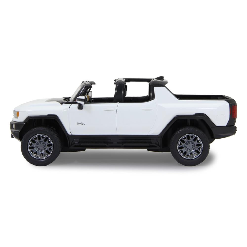 Jamara Hummer EV 1:16 weiß 2,4GHz Tür manuell Ferngesteuertes Auto mit 2-Gang, Crab Walk und Licht
