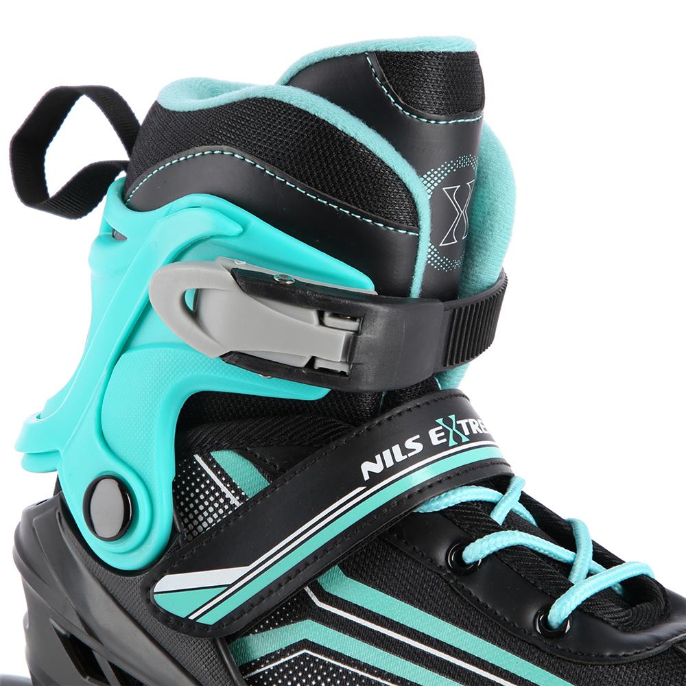 2in1 Inliner Schlittschuhe Gr. 29-33, Schwarz-Blau, verstellbar | NILS EXTREME NH18190