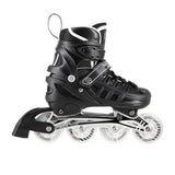4in1 LED Inliner Schlittschuhe Rollschuhe Gr. 31-34, Schwarz, verstellbar | NILS EXTREME NH10905