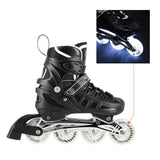 4in1 LED Inliner Schlittschuhe Rollschuhe Gr. 39-42, Schwarz, verstellbar | NILS EXTREME NH10905