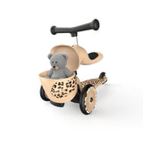Scoot & Ride Highwaykick 1 Lifestyle, leopard - Kinderroller mit Aufbewahrungsbox
