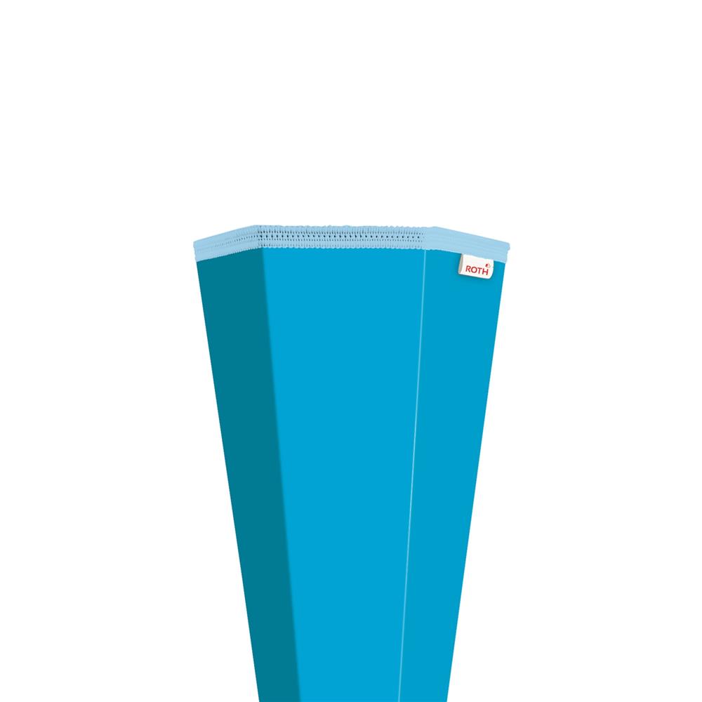 Roth Schultüte-Rohling/Basteltüte, pazifikblau, 85cm, eckig, Rot(h)-Spitze, ohne Verschluss