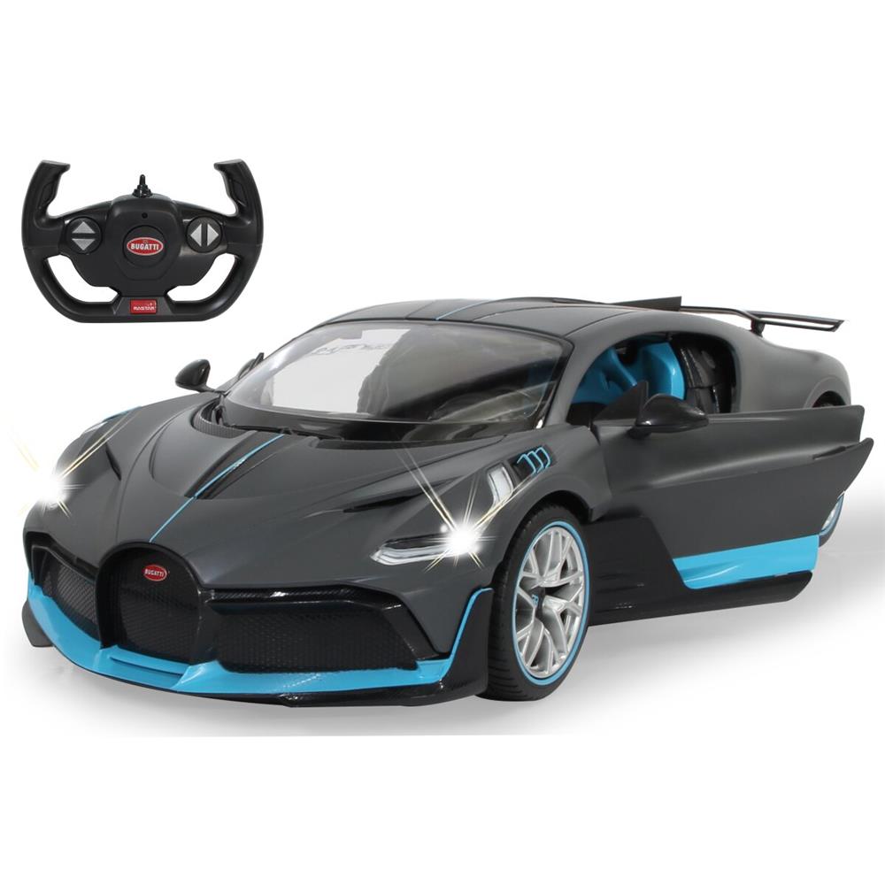 Jamara Bugatti Divo 1:14 grau 2,4GHz Tür manuell Ferngesteuertes Auto mit LED Fahrlicht