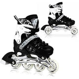 4in1 Inliner Schlittschuhe Rollschuhe Gr. 31-34, Schwarz, verstellbar | NILS EXTREME NH10905