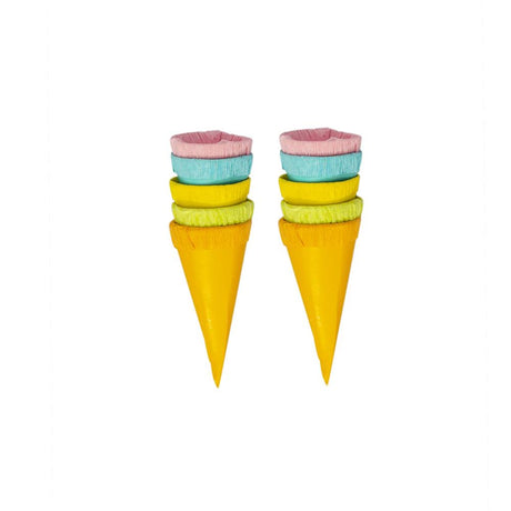 Roth Deko-Schultüten Set Uni, 4,5 cm – 10er Set Mini-Schultüten für Schulanfang