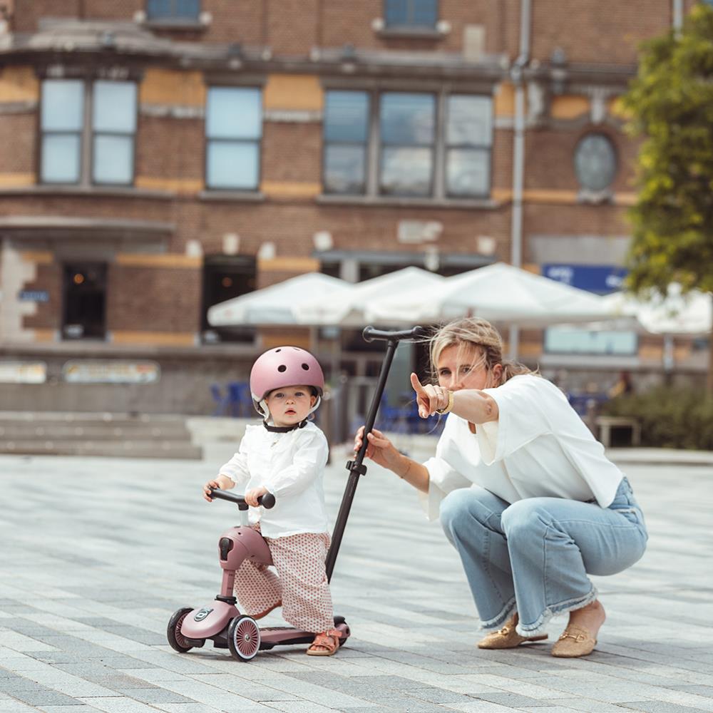 Scoot & Ride Highwaykick 1 Push and Go, wildberry - Kinderroller mit Schiebestange