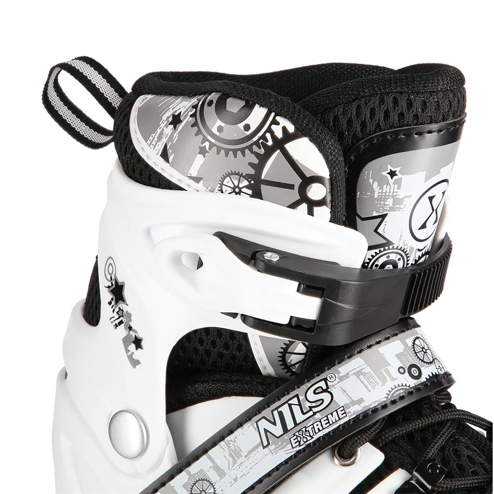4in1 LED Inliner Schlittschuhe Rollschuhe Gr. 35-38, Weiß, verstellbar | NILS EXTREME NH10905