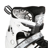 4in1 LED Inliner Schlittschuhe Rollschuhe Gr. 35-38, Weiß, verstellbar | NILS EXTREME NH10905