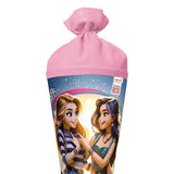 Roth Schultüte Best Friends Forever, 70cm, rund, Rot(h)-Spitze, Filzverschluss