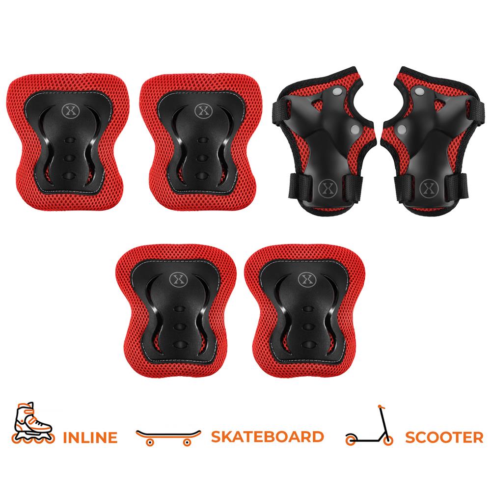 NILS EXTREME H320 Schoner-Set, Rot, Größe S - Protektoren Handgelenk Ellenbogen Knie