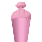 Roth Schultüte-Rohling/Basteltüte, rosa, 70cm, rund, Rot(h)-Spitze, mit Filzverschluss