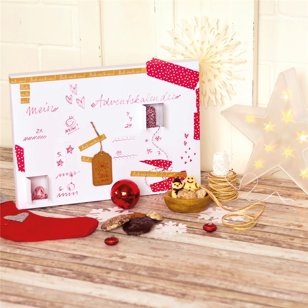 Roth DIY-Adventskalender Rohling – 24 Türchen zum Selbstgestalten inkl. Kunststoffform