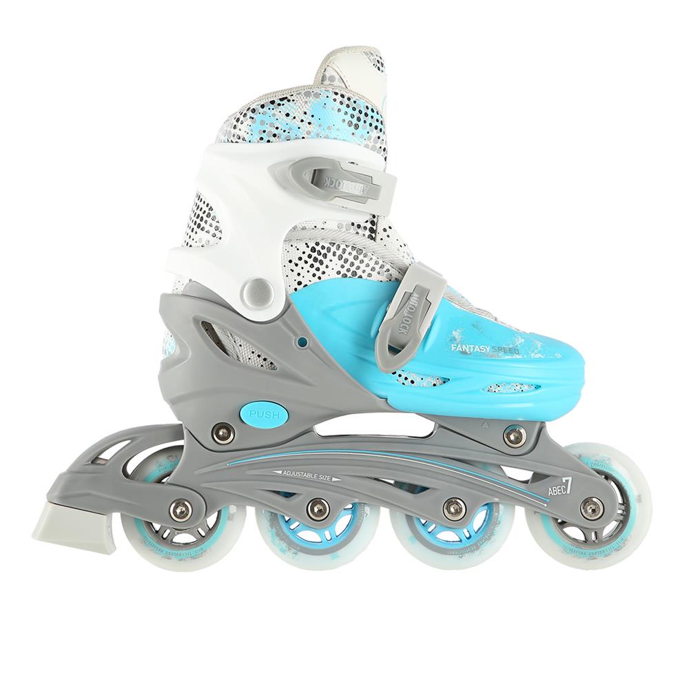 4in1 Inliner Schlittschuhe Rollschuhe Gr. 35-38, Blau, verstellbar | NILS EXTREME NH18331