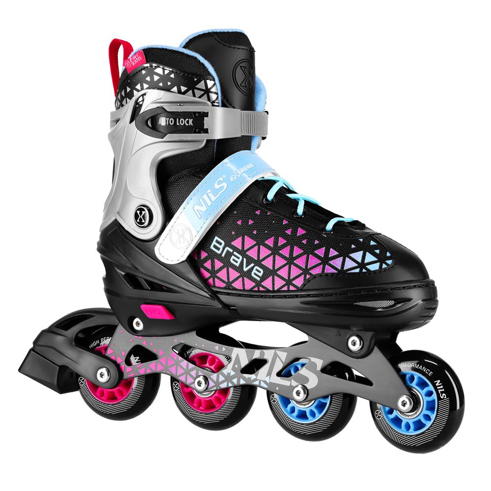 2in1 Inliner Schlittschuhe Gr. 34-38, Rosa, verstellbar | NILS EXTREME NH18190A BRAVE
