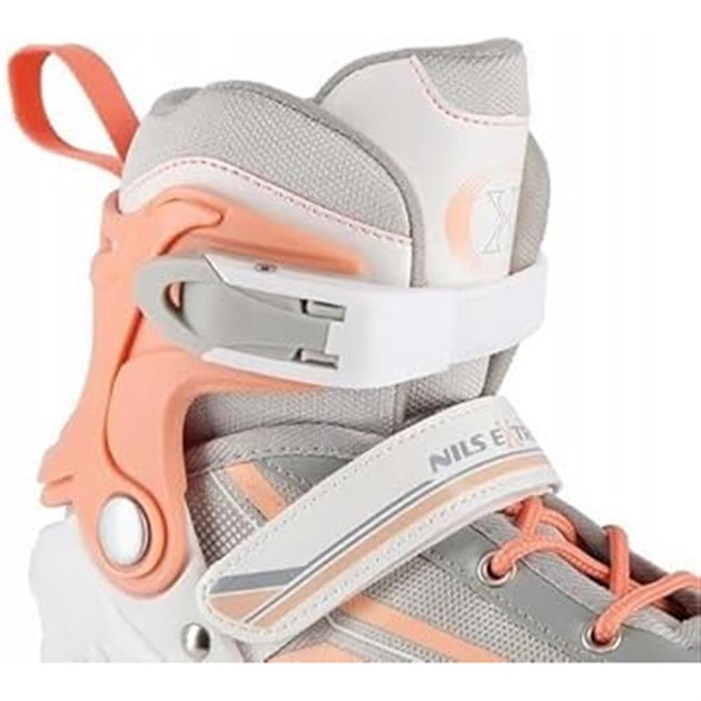2in1 Inliner Schlittschuhe Gr. 29-33, Weiß-Rosa, verstellbar | NILS EXTREME NH18190