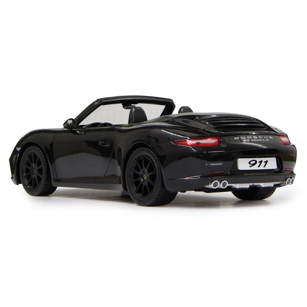 Jamara Porsche 911 Carrera S 1:12 schwarz 2,4GHz Ferngesteuertes Auto mit LED Fahrlicht