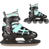 2in1 Inliner Schlittschuhe Gr. 31-34, Blau-Grün, verstellbar | NILS EXTREME NH18366A