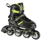 2in1 Inliner Schlittschuhe Gr. 34-38, Schwarz-Limettengrün, verstellbar | NILS EXTREME NH18191