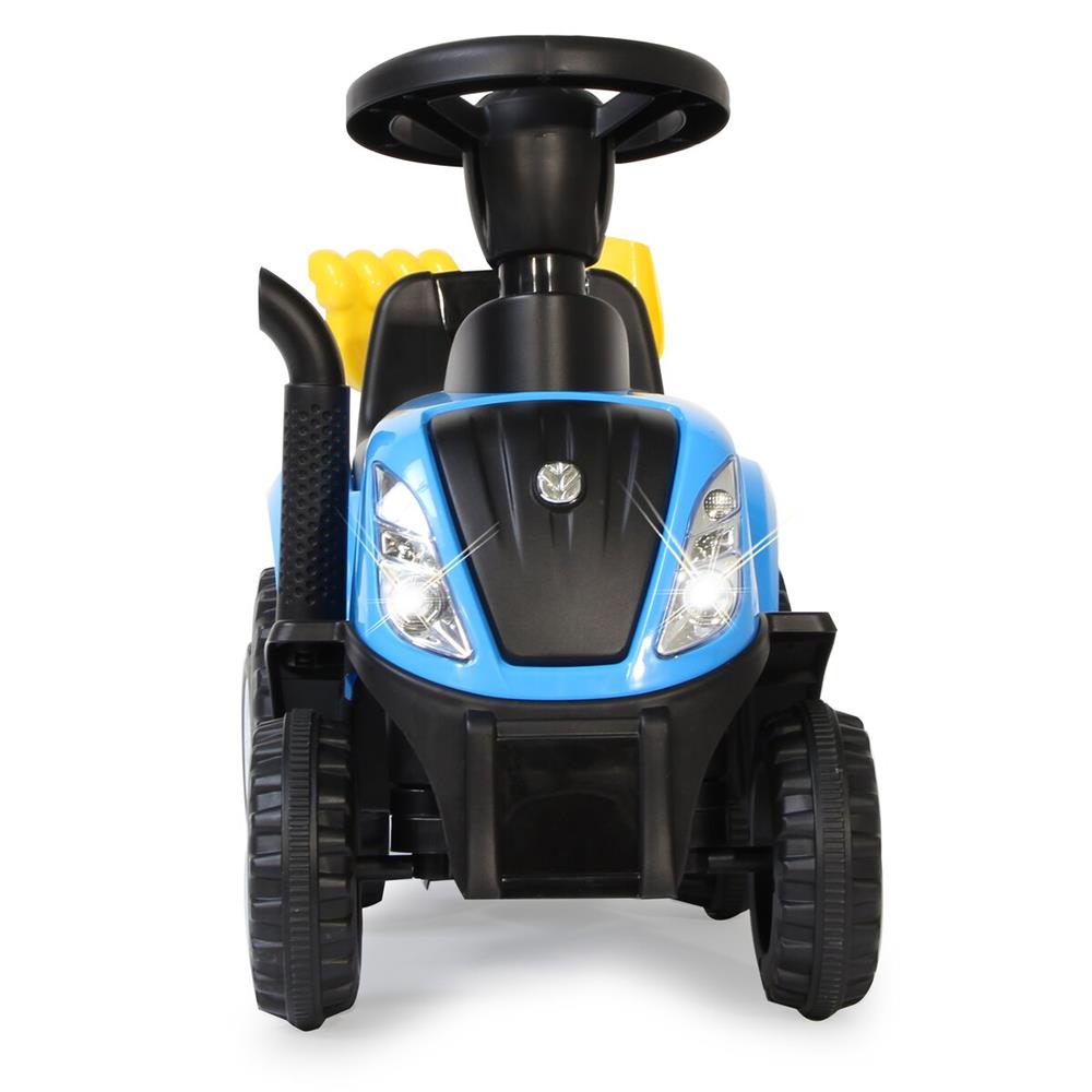 Jamara Rutscher New Holland T7 Traktor blau - Rutschfahrzeug, mit Anhänger