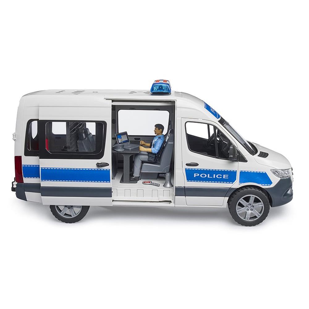 Bruder 02683 - MB Sprinter Polizei Einsatzfahrzeug, 1:16, mit Light & Sound
