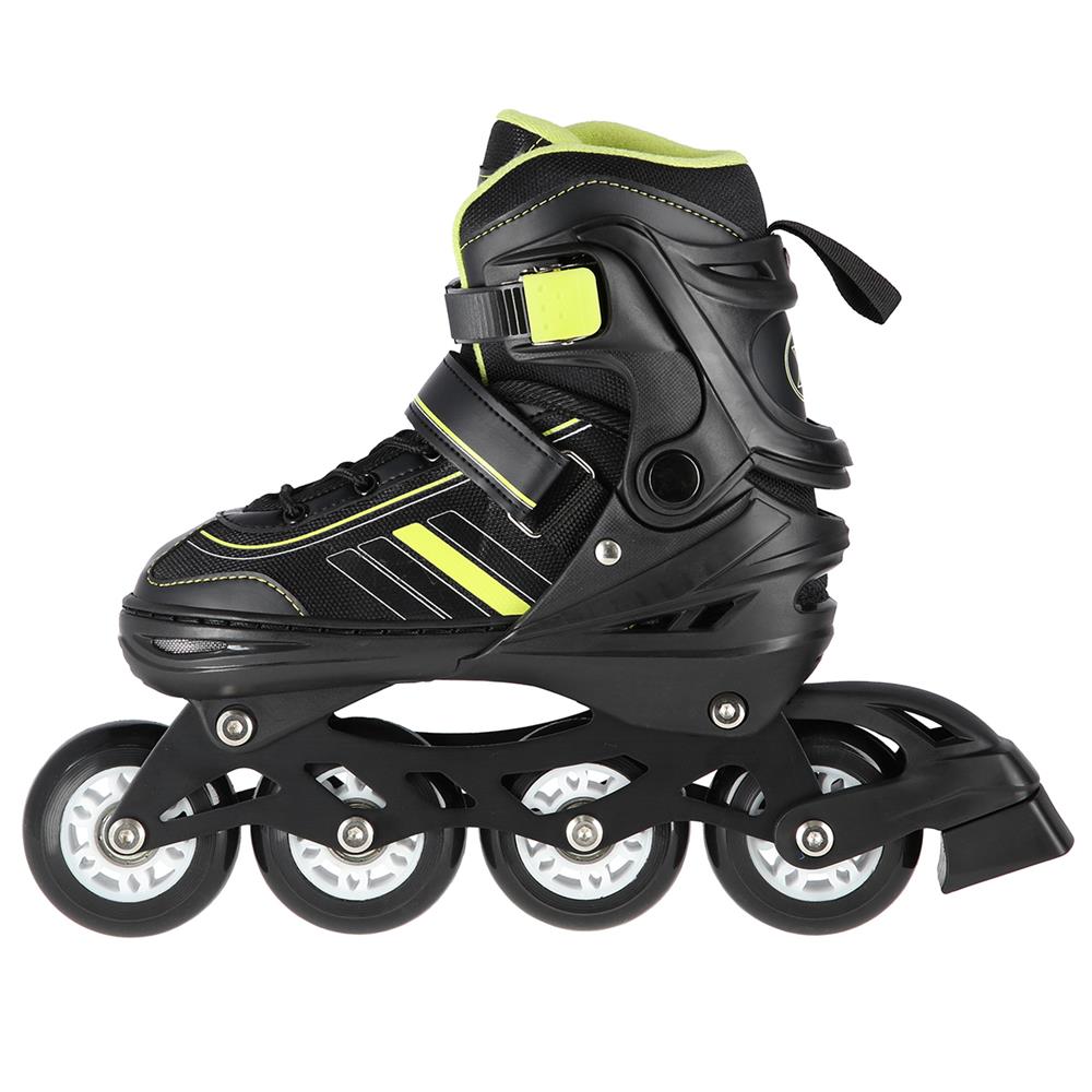 2in1 Inliner Schlittschuhe Gr. 34-38, Schwarz-Limettengrün, verstellbar | NILS EXTREME NH18191