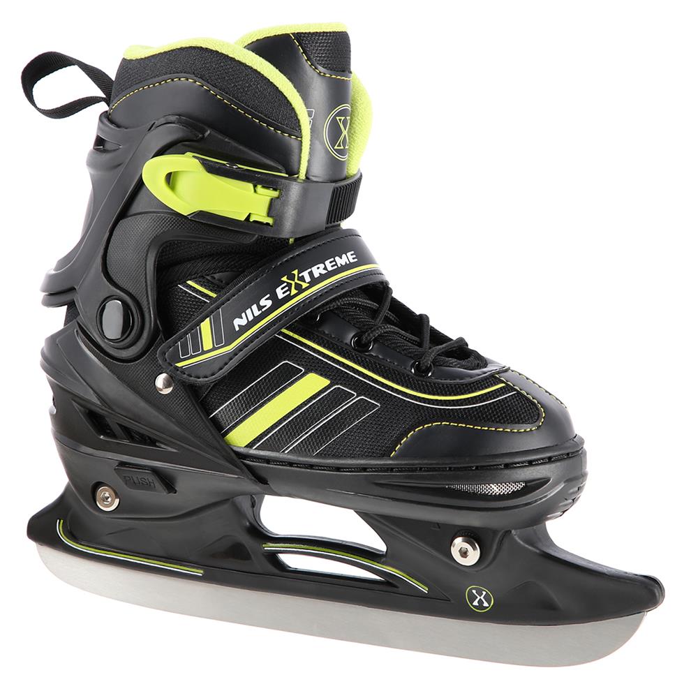 2in1 Inliner Schlittschuhe Gr. 34-38, Schwarz-Limettengrün, verstellbar | NILS EXTREME NH18191