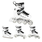 4in1 LED Inliner Schlittschuhe Rollschuhe Gr. 31-34, Weiß, verstellbar | NILS EXTREME NH10905