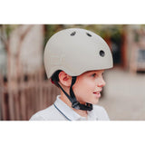 Scoot & Ride Kinderhelm Größe S-M (51-55 cm) ash - Schutzhelm mit LED-Licht