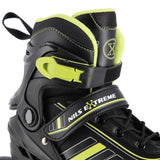 2in1 Inliner Schlittschuhe Gr. 39-43, Schwarz-Limettengrün, verstellbar | NILS EXTREME NH18191