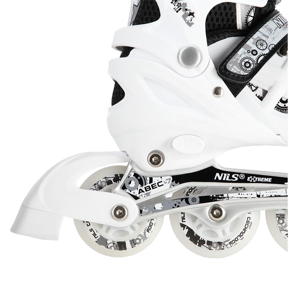 4in1 LED Inliner Schlittschuhe Rollschuhe Gr. 39-42, Weiß, verstellbar | NILS EXTREME NH10905