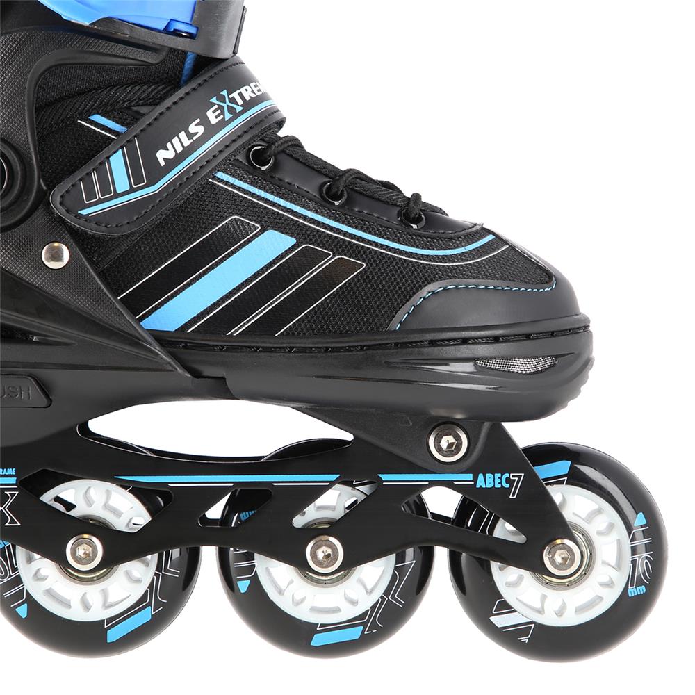 2in1 Inliner Schlittschuhe Gr. 29-33, Schwarz-Blau, verstellbar | NILS EXTREME NH18191