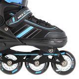 2in1 Inliner Schlittschuhe Gr. 29-33, Schwarz-Blau, verstellbar | NILS EXTREME NH18191