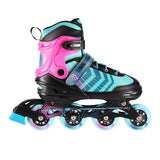 4in1 Inliner Schlittschuhe Rollschuhe Gr. 34-38, Schwarz-Violett, verstellbar | NILS EXTREME NH18192A