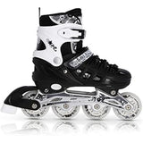 4in1 Inliner Schlittschuhe Rollschuhe Gr. 31-34, Schwarz, verstellbar | NILS EXTREME NH10905