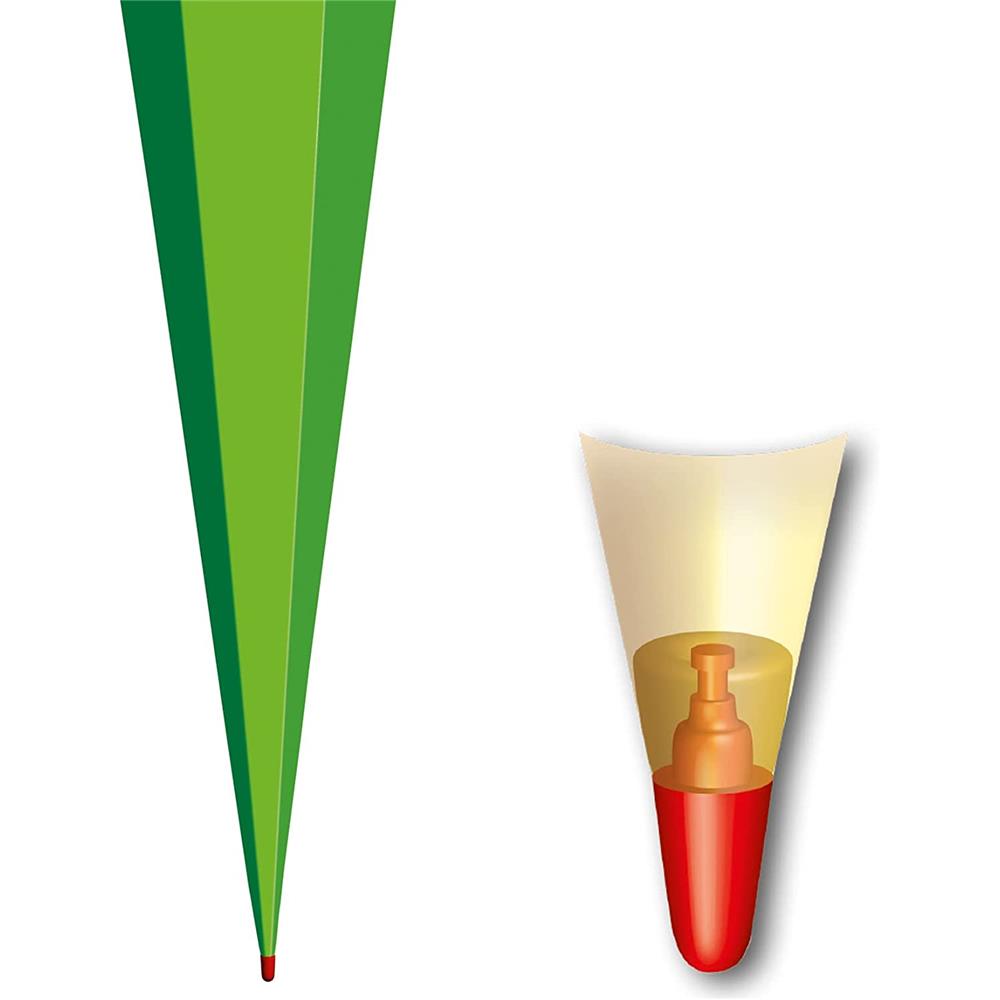 Roth Extra große XXL Schultüte-Rohling/Basteltüte, grün, 100cm, eckig, Rot(h)-Spitze, Tüllverschluss